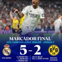 REMONTA REAL MADRID SOBRE DORTMUND; EN 33 MINUTOS METIÓ 5 GOLES