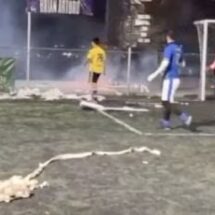 EXPLOSIÓN DE PIROTECNIA DURANTE PARTIDO EN LEÓN DEJA VARIOS HERIDOS
