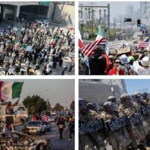 42 MEXICANOS DETENIDOS EN REDADAS EN EU; BANDERA DE MÉXICO SE HACE VIRAL EN PROTESTA