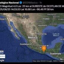 Sismos sacudieron Oaxaca y Chiapas; no se reportaron daños mayores