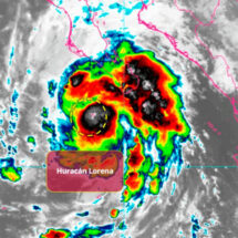Huracán Lorena cobra fuerza y genera alerta en seis estados del Pacífico mexicano