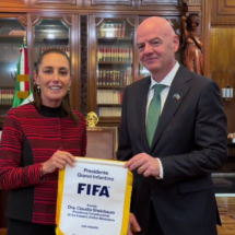 Sheinbaum e Infantino evalúan preparativos del Mundial 2026; Amnistía Internacional advierte riesgos de derechos humanos