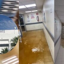 Reportan inundación en Clínica Hospital del ISSSTE de Gómez Palacio por ruptura de tubería