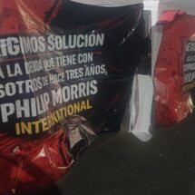 Protesta en Iztacalco denuncia adeudo millonario de Philip Morris y presunto hostigamiento policial
