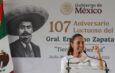 Conmemora Claudia Sheinbaum 107 aniversario luctuoso de Emiliano Zapata en Morelos