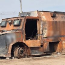 FGR destruye 18 vehículos con blindaje artesanal del grupo ‘monstruos’ en Tamaulipas